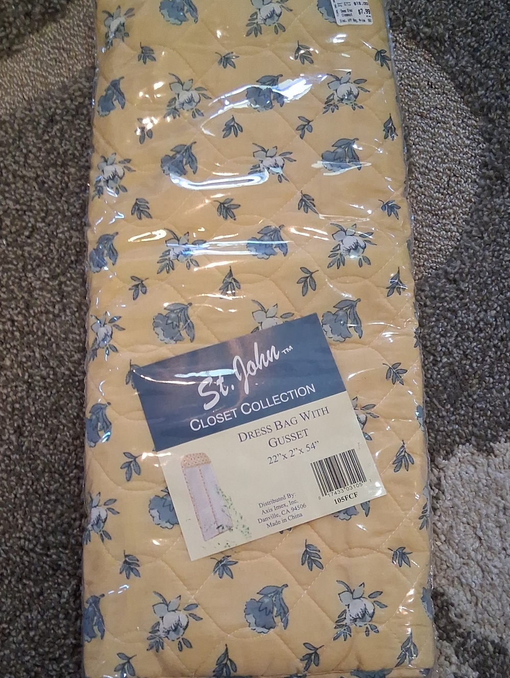 Vintage St.John Quilted Floral Dress Bag With Gusset New With Tags